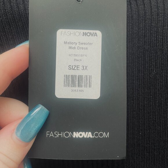 NWT Fashion Nova Mallory Sweater Midi Dress 3XL - Picture 5 of 7